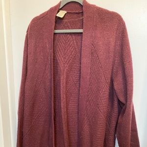 Burgundy cardigan medium weight